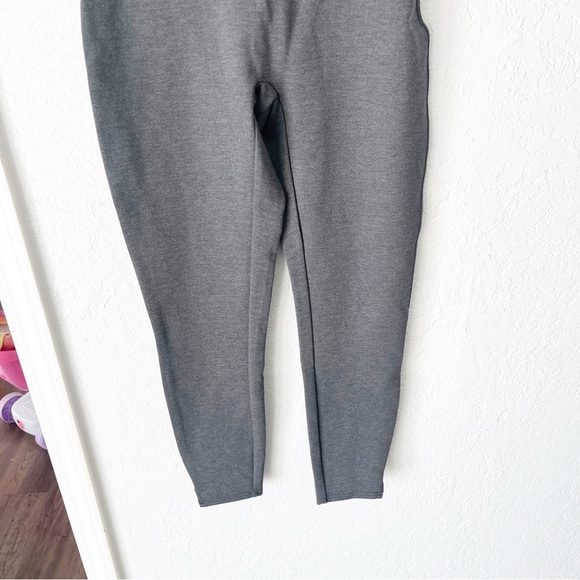 Spanx Leggings Women's Medium Ankle Length Ponte Charcoal Gray Side Slit NWT - Picture 4 of 10